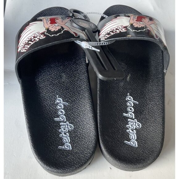 NEW Betty Boop Wings Footbed Slide Slip-on Flat Beach Summer Sandals Women's - Picture 5 of 5